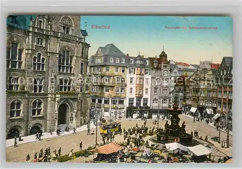 AK / Ansichtskarte Elberfeld Wuppertal Neumarkt Jubilaeumsbrunnen Kat. Wuppertal