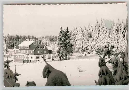 AK / Ansichtskarte Schanze Sauerland Gasthaus Braeutigam Winter Kat. Schmallenberg