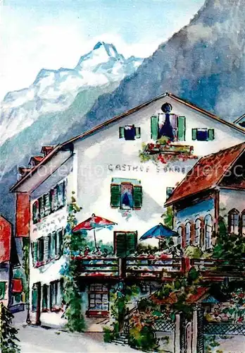 AK / Ansichtskarte Dorf Tirol Gasthaus Pension Sonne Kat. Tirolo
