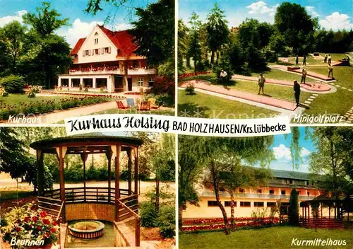 AK / Ansichtskarte Bad Holzhausen Luebbecke Minigolf Kurmittelhaus Brunnen Kurhaus Kat. Preussisch Oldendorf