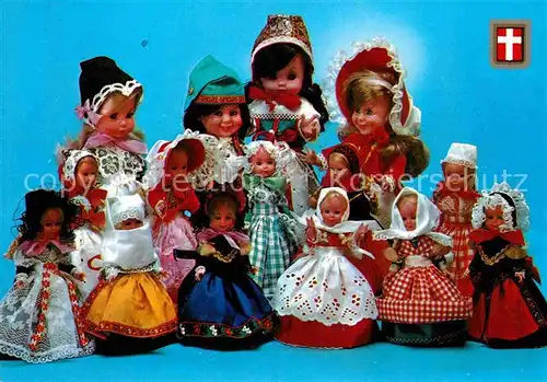 AK / Ansichtskarte Puppen Daenemark Nationale Puppen Trachten  Kat. Spielzeug