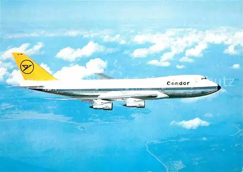 AK / Ansichtskarte Flugzeuge Zivil Condor Jumbo Jet Boeing 747 Kat. Airplanes Avions