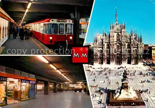 AK / Ansichtskarte U Bahn Subway Underground Metro Milano Metropolitana Duomo 