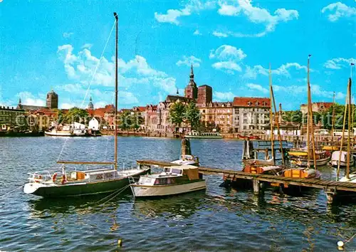 AK / Ansichtskarte Stralsund Mecklenburg Vorpommern Blick auf den Hafen Kat. Stralsund