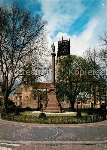 AK / Ansichtskarte Muenster Westfalen Ludgerikirche mit Mariensaeule Kat. Muenster