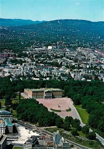 AK / Ansichtskarte Oslo Norwegen Slottet sett fra fly Majorstua og Holmenkollen  Kat. Oslo