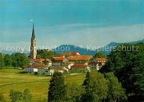 AK / Ansichtskarte Irschenberg Teilansicht Kirche Kat. Irschenberg