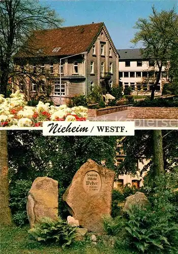 AK / Ansichtskarte Nieheim Friedrich Wilhelm Weber Haus Kolping Bildungsstaette Weber Gedenksteine Kat. Nieheim