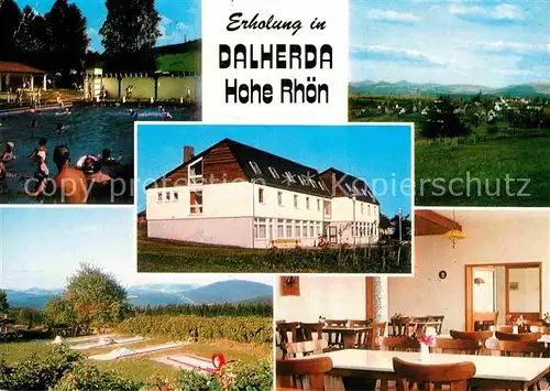 AK / Ansichtskarte Dalherda Evangelisches Freizeitheime Hohe Rhoen Freibad Minigolf Kat. Gersfeld (Rhoen)
