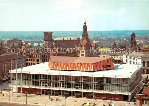 AK / Ansichtskarte Dresden Blick von der Kreuzkirche zum Kulturpalast Kat. Dresden Elbe