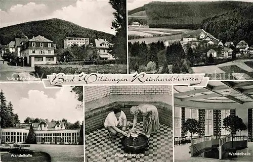 AK / Ansichtskarte Reinhardshausen Sanatorium Wandelhalle Reinhardsquelle Kurort Kat. Bad Wildungen
