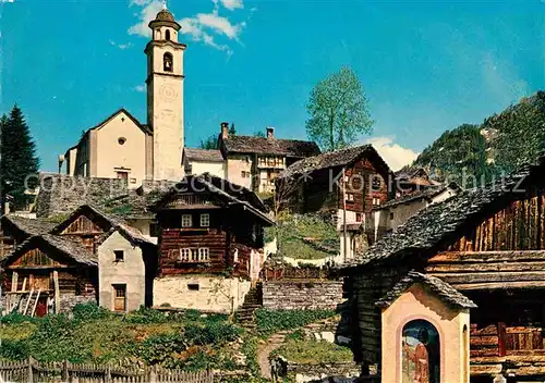 AK / Ansichtskarte Bosco Gurin Kirchenpartie Kat. Bosco Gurin