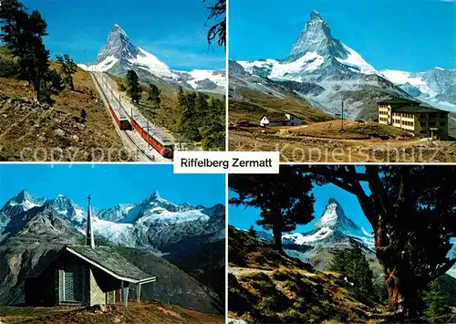 AK / Ansichtskarte Zermatt VS Matterhorn Gornergratbahn Hotel Riffelberg Riffelalp Kat. Zermatt
