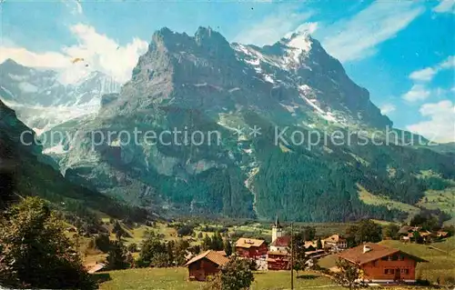 AK / Ansichtskarte Grindelwald mit Fischerhoerner und Eiger Berner Alpen Kat. Grindelwald