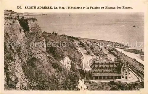 AK / Ansichtskarte Sainte Adresse La Mer Hotellerie et la Falaise au Plateau des Phares Kat. Sainte Adresse