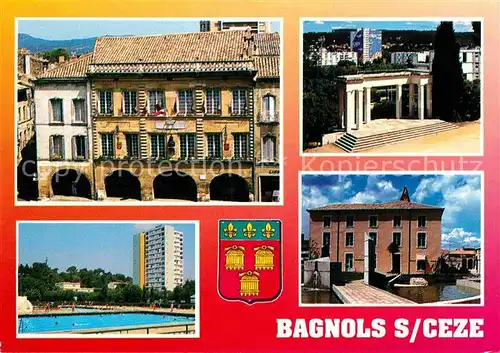 AK / Ansichtskarte Bagnols sur Ceze Hotel de Ville Theatre du Mont Cotton Piscine L Ilot Saint Gilles Kat. Bagnols sur Ceze