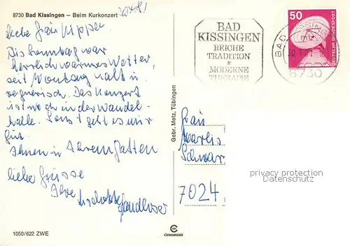 AK / Ansichtskarte Bad Kissingen Kurkonzert Kat. Bad Kissingen