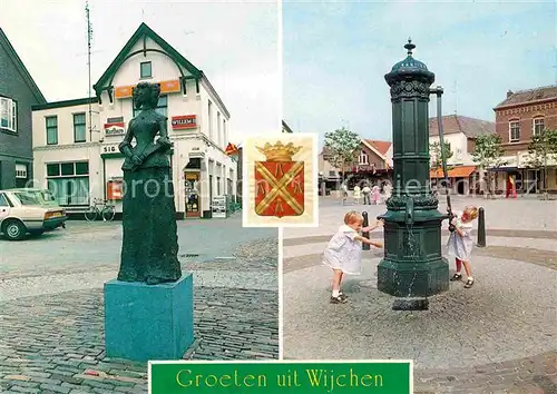 AK / Ansichtskarte Wijchen Leur Marktplatz Brunnen Statue Kat. Leur Wijchen