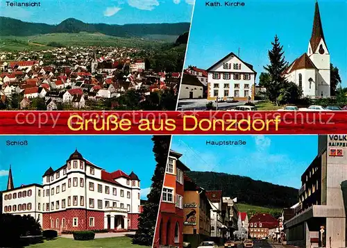 AK / Ansichtskarte Donzdorf Panorama Kath Kirche Schloss Hauptstrasse Kat. Donzdorf