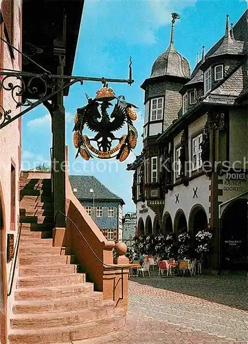 AK / Ansichtskarte Goslar Rathaustreppe und Kaiserworth Kat. Goslar