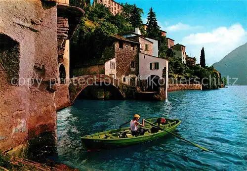 AK / Ansichtskarte Nesso Lago di Como Teilansicht Fischerboot Kat. Italien