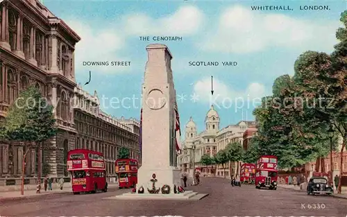 AK / Ansichtskarte London Whitehall Nations War Memorial Cenotaph Scotland Yard Valentine s Postcard Kat. City of London