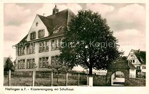 AK / Ansichtskarte Nellingen Ostfildern Klostereingang mit Schulhaus Kat. Ostfildern