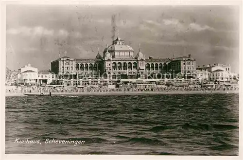 AK / Ansichtskarte Scheveningen Kurhaus Strand Ansicht vom Meer aus Kat. Scheveningen