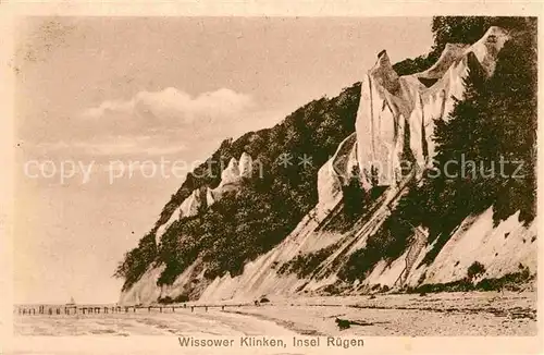 AK / Ansichtskarte Wissower Klinken Kreidefelsen Strand Kueste Ostseeinsel Kat. Sassnitz