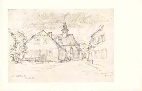 AK / Ansichtskarte Obdach Spitalkirche nach Bleistiftzeichnung von Arch. Karl Arnold Kuenstlerkarte Kat. Obdach