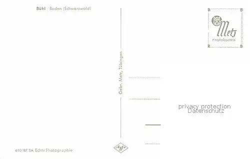 AK / Ansichtskarte Buehl Baden Ortsansicht mit Kirche Blick zum Schwarzwald Kat. Buehl