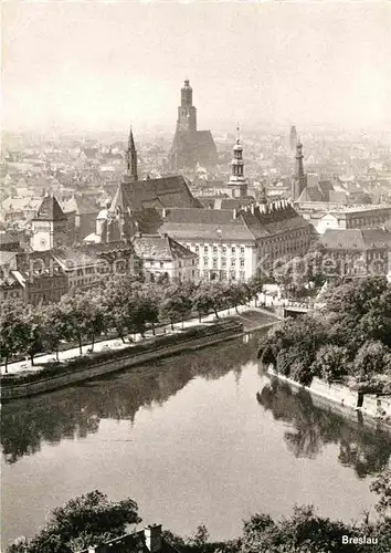 AK / Ansichtskarte Breslau Niederschlesien Stadtansicht von der Kreuzkirche aus Kat. Wroclaw