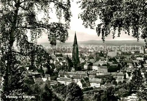 AK / Ansichtskarte Freiburg Breisgau Stadtpanorama mit Muenster Kat. Freiburg im Breisgau