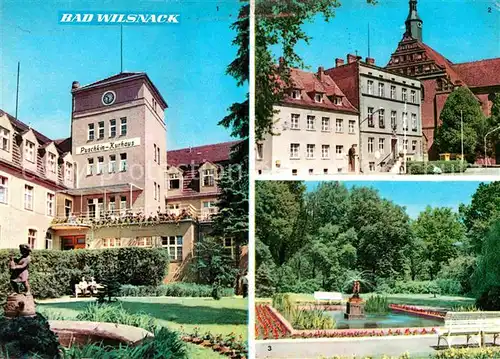 AK / Ansichtskarte Bad Wilsnack Puschkin Kurhaus Rathaus Kurpark Kat. Bad Wilsnack