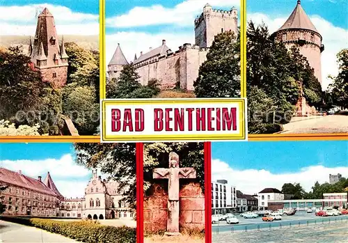 AK / Ansichtskarte Bad Bentheim Schloss Rathaus Kreuz Stadtplatz Kat. Bad Bentheim