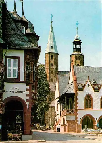 AK / Ansichtskarte Goslar Rathaus Marktkirche Hotel Kaiser Worth Kat. Goslar