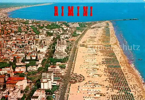 AK / Ansichtskarte Rimini Badestrand Fliegeraufnahme Kat. Rimini