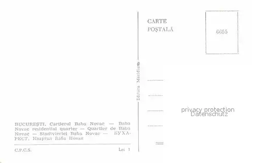 AK / Ansichtskarte Bucuresti Cartierul Baba Novac Kat. Rumaenien