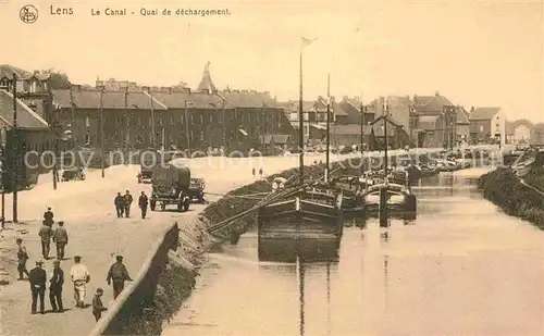AK / Ansichtskarte Lens Hainaut Le Canal Quai de dechargement Kat. 
