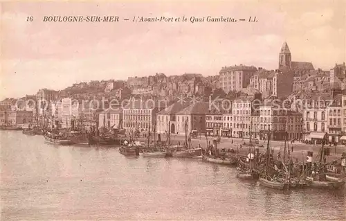 AK / Ansichtskarte Boulogne sur Mer Avant Port et le Quai Gambetta Kat. Boulogne sur Mer