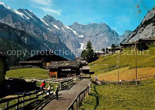 AK / Ansichtskarte Gimmelwald Interlaken Bergdorf mit Berner Alpen Kat. Gimmelwald