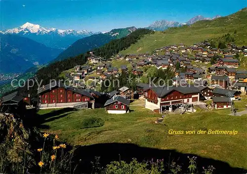 AK / Ansichtskarte Bettmeralp VS Gesamtansicht mit Alpenpanorama Walliser Alpen Kat. Bettmeralp