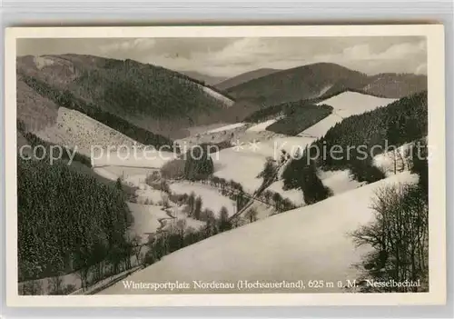 AK / Ansichtskarte Nordenau Nesselbachtal Winter Kat. Schmallenberg