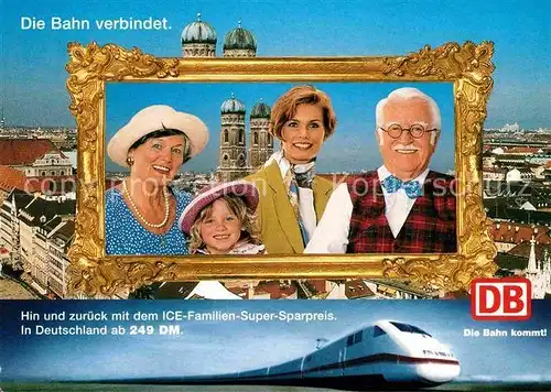 AK / Ansichtskarte Werbung Reklame Deutsche Bahn Muenchen ICE  Kat. Werbung