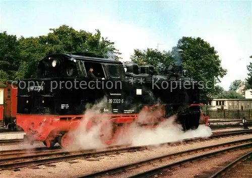 AK / Ansichtskarte Lokomotive Dampflokomotive 992323 6 Bahnhof Kuehlungsborn  Kat. Eisenbahn