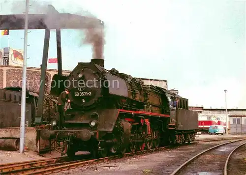 AK / Ansichtskarte Lokomotive Dampflokomotive 503571 2 Bahnbetriebswerk Rostock Kat. Eisenbahn