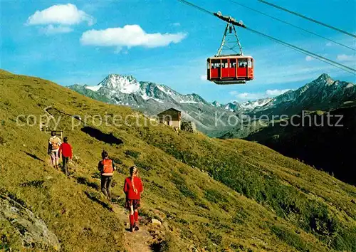 AK / Ansichtskarte Seilbahn Pischa Flueela Wisshorn Schwarzhorn Kat. Bahnen