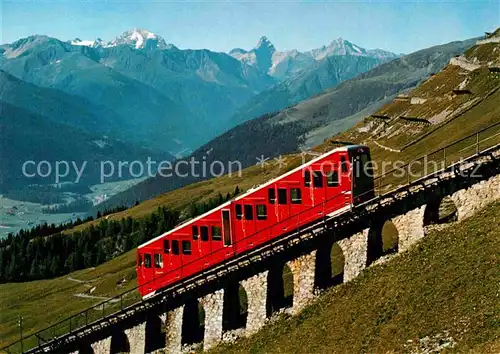 AK / Ansichtskarte Zahnradbahn Parsennbahn Piz d Aela Tinzenhorn Piz Michel  Kat. Bergbahn