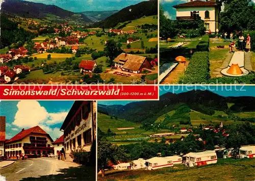 AK / Ansichtskarte Simonswald Teilansichten Minigolf Campingplatz Schwarzwald Kat. Simonswald