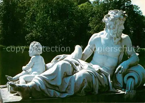 AK / Ansichtskarte Schwetzingen Schlossgarten "Der Rhein" Skulptur Kat. Schwetzingen